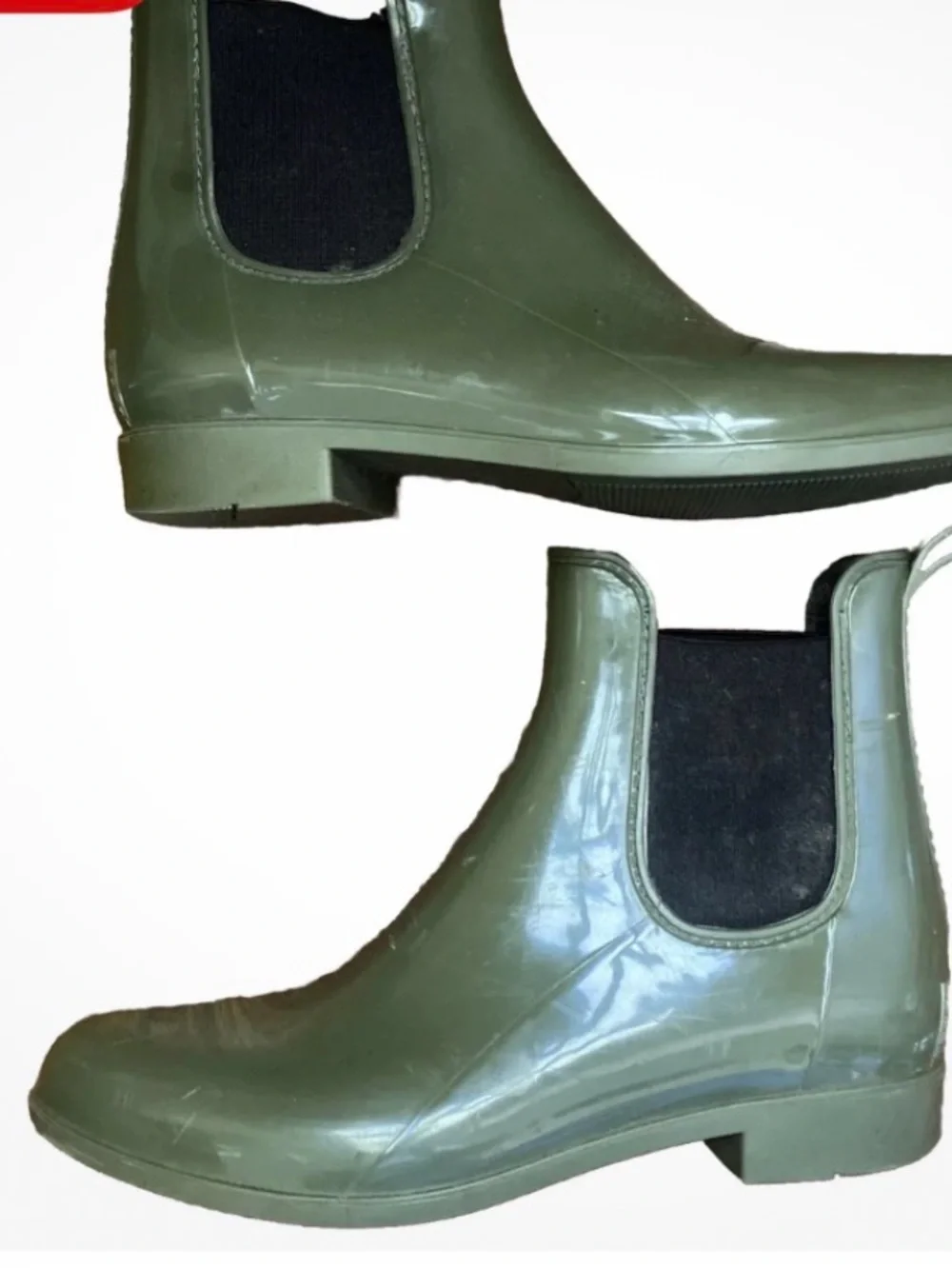 J. Crew Rubber Chelsea Ankle Pull-On Rain Boot  Size 9 waterproof fall spring